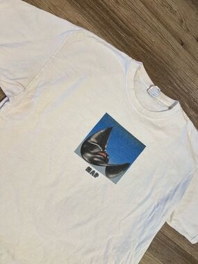 MAP Vtg White T shirt Moon Face Size XLarge